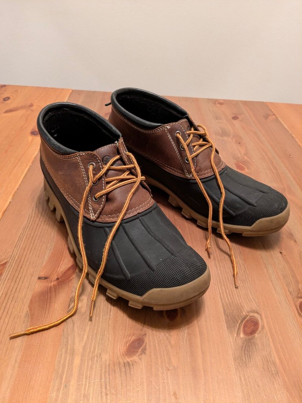 Kamik Mens Yukon Short Duck Boots Winter Traction Snow Outdoor Brown Black Sz 13